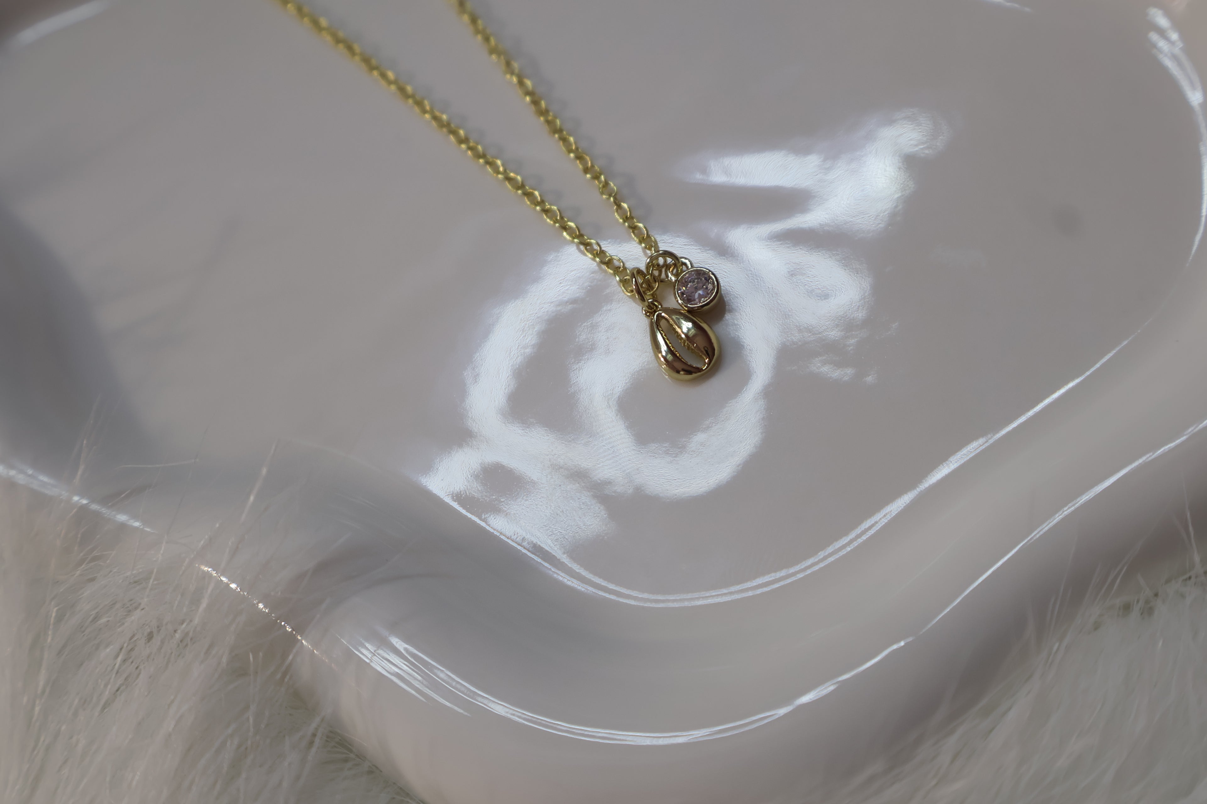 Golden Cowrie Necklace